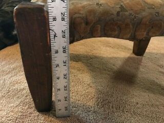 Antique Wood upholstery Mission Arts & Crafts Foot Stool Craftsman 6