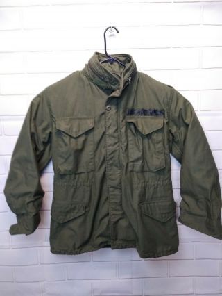 Vintage Us Air Force M65 Field Jacket Og 107 Cold Weather Small Short