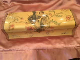 28.  00exquisite Large Antique Victorian French? Wood Laquer Box