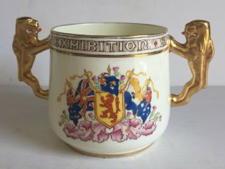 4 " Paragon China Empire Exhibition Scotland King George Vi Loving Cup Mug 1938