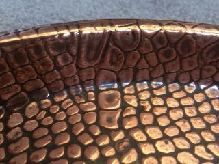 Joseph Sankey Arts and Crafts copper crocodile skin pattern tray 35.  5 CM (14”) 4
