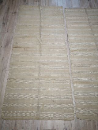 Two Homespun Heavy Hemp Runners/textile 79x182cm 19thc Storage Notused