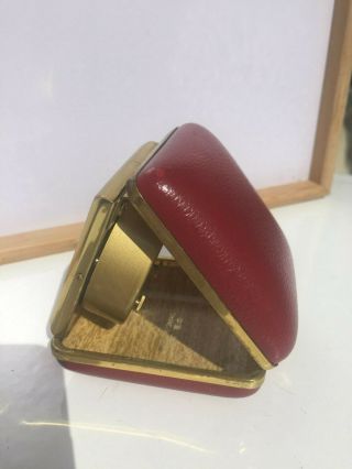 Vintage Mechanical Travel Alarm Clock Box Diamond China Shanghai 15 Jewels Old 3