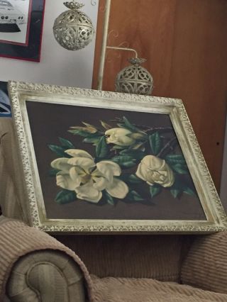 1950s Mongolias Flowers Framed Canvas Art Print Signed & Numbered By Tretchikoff 4