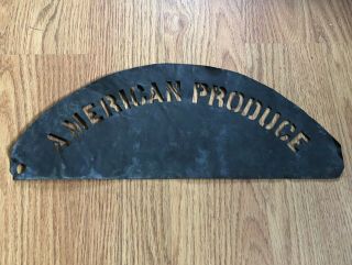 Antique 1860 Turner & Schott Ny Brass American Produce Store Crate Label Stencil