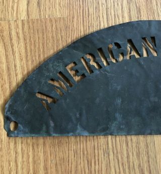Antique 1860 Turner & Schott NY brass AMERICAN PRODUCE store Crate Label Stencil 2