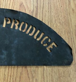 Antique 1860 Turner & Schott NY brass AMERICAN PRODUCE store Crate Label Stencil 4