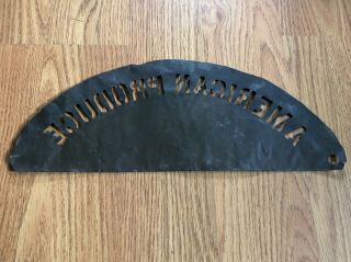 Antique 1860 Turner & Schott NY brass AMERICAN PRODUCE store Crate Label Stencil 5