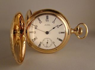 117 Years Old Waltham 17j 14k Gold Filled Hunter Case Size 18sgreat Pocket Watch