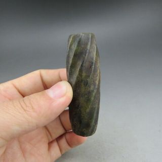 China,  Jade,  Hongshan Culture,  Hand Carving,  Natural Jade,  Day Bead,  Pendant A3