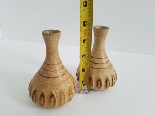 Pair Pottery Craft Robert Maxwell Style Stoneware Vases Mid Century California 4