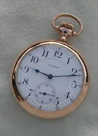 Wow 1901 Waltham Crescent Street 21j Railroad Pocket Watch M1892 Gold 