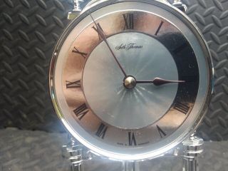 Seth Thomas Glass Dome Battery Powered Clock Rotating Pendulum NC Gov State Seal 5