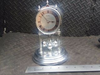 Seth Thomas Glass Dome Battery Powered Clock Rotating Pendulum NC Gov State Seal 7