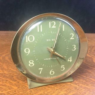 Vintage 1960s Westclox Big Ben Wind - Up Alarm Clock Avocado Green Works/runs Fast