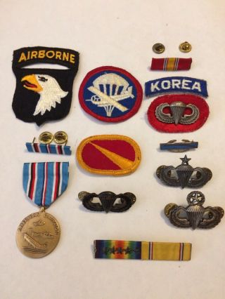 Ww2 - Vietnam Era Airborne Sterling Wings Patches