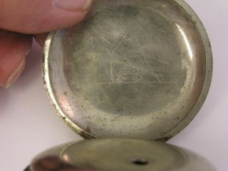 Vintage Elgin Pocket Watch BW Raymond Key Wind / Key Set 18 Size 1820 57mm 6