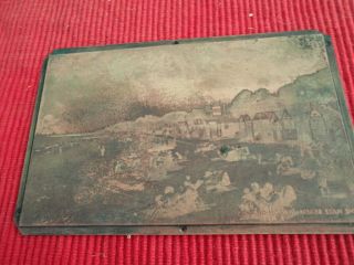Antique Etched Copper Printing Plate The Naze Beach Walton