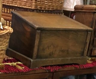 Antique Edwardian Oak Bible Box