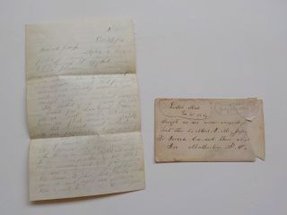 Civil War Letter 1864 Lost Foot At Battle Of Gettysburg Been To Dixie Lost Arm N