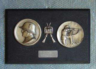Ww.  2 Wall Plaque.  German Soldier,  Award,  Medal,  Badge.  2