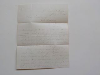 Civil War Letter 1864 7th Ohio Governor John Andrew Springfield Massachusetts Nr