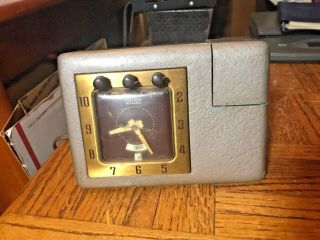 Rare Vintage Telechron Movement Clock With Day & Date,  Runs Good