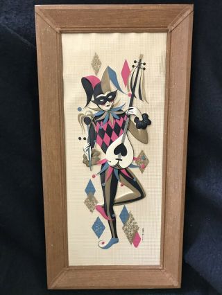 Mid Century Harlequin Jester Wall Art 3d Dimensions Iii By Metalcraft 50s 60s