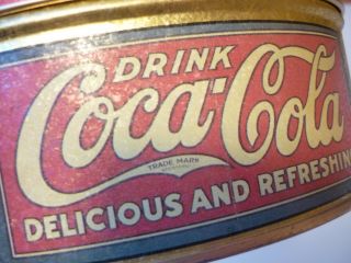Vintage Oval Tin Metal Box - Drink Coca Cola - Lady Scenic - Storage Trinket 6
