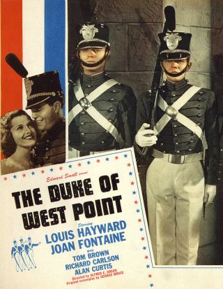 1938 Color Lobby Card Joan Fontaine In Romance Drama Duke Of West Point 2