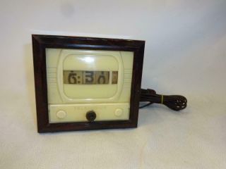 Vintage Gmt Numechron Tymeter Tele - Vision Clock W/ Bakelite Case It