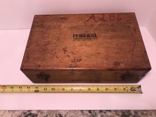 Vintage Federal Corporation Wood Gauge Box Rhode Island,  Usa