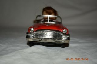 Vintage 1959 Japan Tin Litho Friction Car With Tin Bobby - Soxer Driver Ex/NM 3