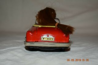 Vintage 1959 Japan Tin Litho Friction Car With Tin Bobby - Soxer Driver Ex/NM 6