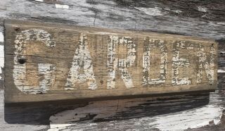 Old Early Primitive Antique Farm Chippy Garden Harvest Barn Seed Herbs Sign