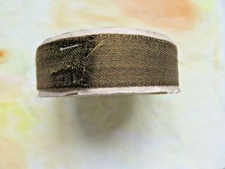 10 Yard Spool Of Bronze Metallic Lame Ribbon 1 " Wide,  Woven Texture