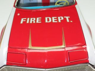 Rare ATC Asahi Japan Friction Tin Car Fire Chief Toronado Large 15/1/2 6