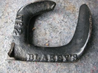 Antique Blakey ' s No.  2 Paragon 1884 Cast Iron Cobbler Shoe Anvil 3