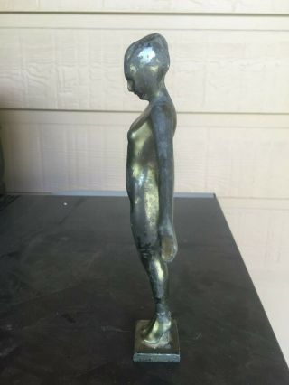 Nude Woman Figure From 1929 Frankart Chrome Art Deco Silhouette Lamp 2