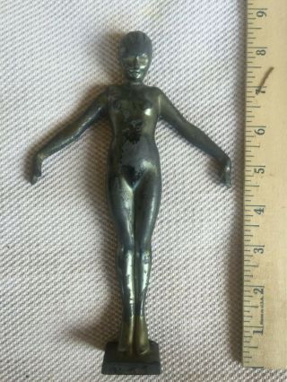 Nude Woman Figure From 1929 Frankart Chrome Art Deco Silhouette Lamp 3