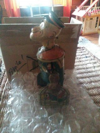 Vintage 1930s Marx Popeye Tin Lithograph Wind Up Toy - Walking - Incomplete