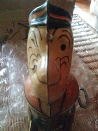 VINTAGE 1930s MARX POPEYE TIN LITHOGRAPH WIND UP TOY - WALKING - INCOMPLETE 8