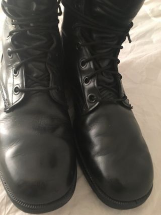 Vietnam War Black Leather Army Military Issued Combat Boots 1968 SZ 11N 2