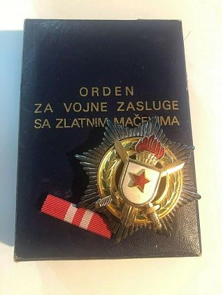 Yugoslavia.  Serbia.  Order Of Military Merit 2nd Class And Ribbon