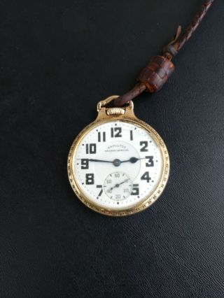 Hamilton Pocket Watch Railway Special 992b 21j 10k Gold Filled Case 1944