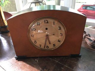 Antique Vintage Telechron Model 6b05 Electric Mantel Clock
