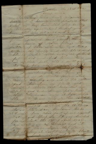11th West Virginia (union) Infantry Civil War Letter From Parkersburg Content