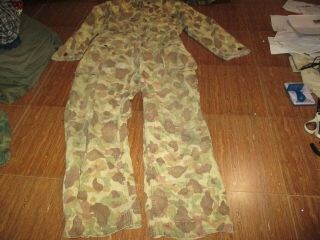 Ww2 Us Army Camo Overalls Flying Suit,  Very Good