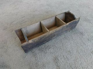 Primitive Antique Home Made Fitted Open Tool Box For Repair Adjustable Tote