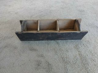 Primitive Antique Home Made Fitted Open Tool Box for Repair Adjustable Tote 3